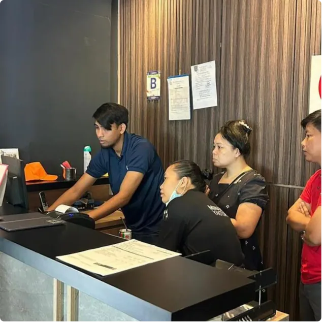 POS system installation at service center